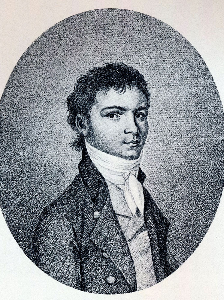 Portrait of Beethoven as a young man.