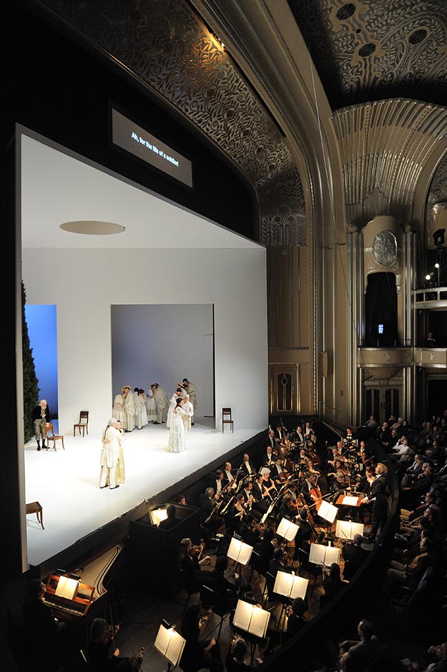 Photo of staged opera at Severance Hall