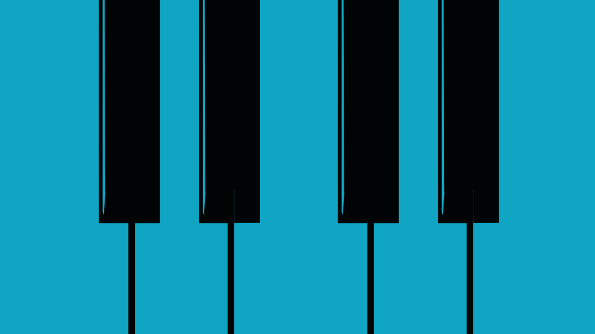piano keys illustration on teal background