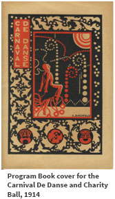 Program Book cover for the Carnival De Danse and Charity Ball, 1914