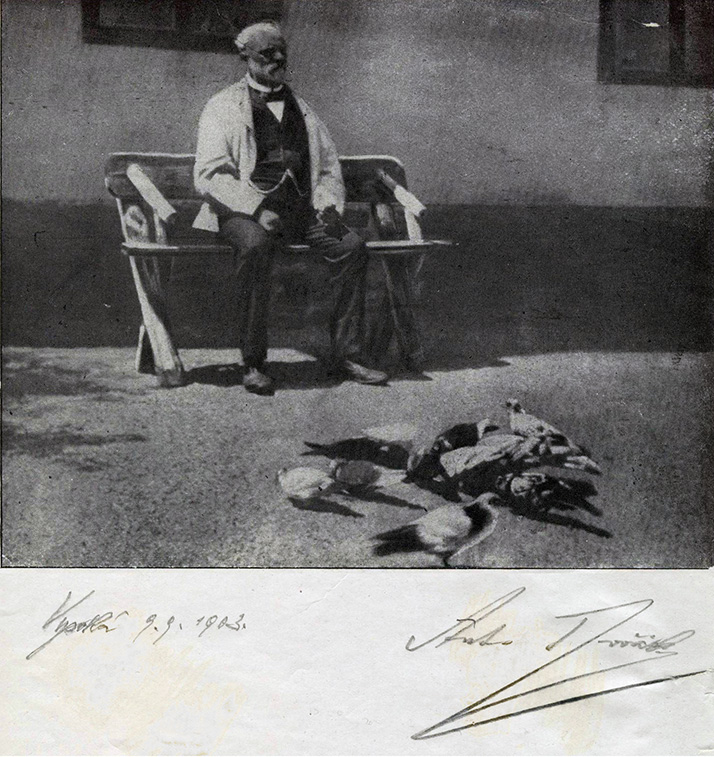 Signed photograph of Antonín Dvořák, 1903